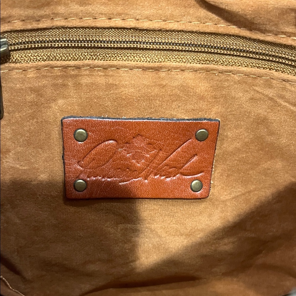 Patricia Nash Brown Embossed Leather Wristlet - Picture 4 of 4